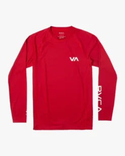 RVCA LONGSLEEVE RASHGUARD(EX) -Billabong Shop avywr00119 rvca2Cf red frt1 38177.1694016207