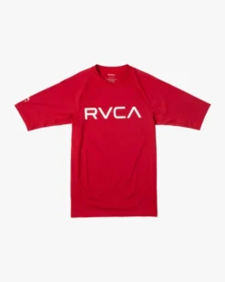 RVCA SHORT SLEEVE RASHGUARD(EX) -Billabong Shop avywr00120 rvca2Cf red frt1 41773.1694016213