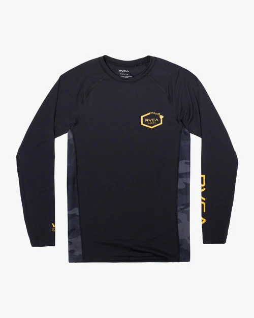 RVCA ISLAND HEX LONG SLEEVE RASHGUARD(EX) 1 RVCA ISLAND HEX LONG SLEEVE RASHGUARD(EX)